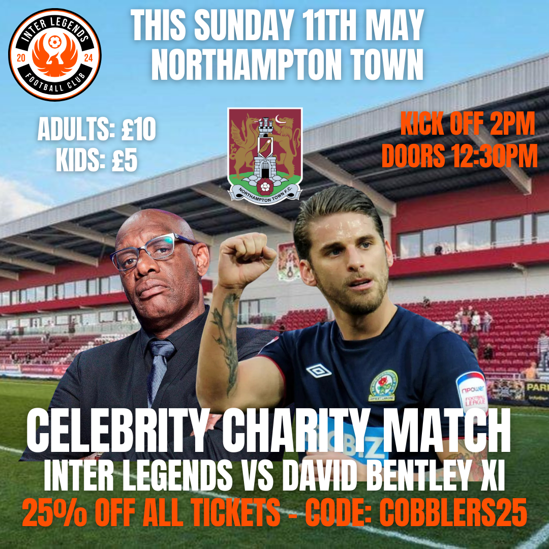 Legends Set to Light Up Sixfields: Inter Legends FC vs David Bentley XI This Sunday