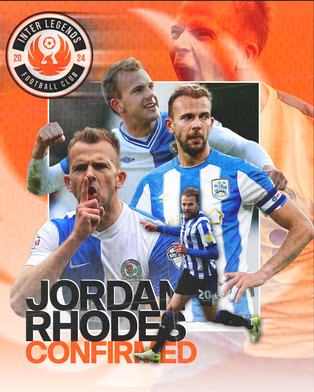 Jordan Rhodes Joins Inter Legends Ahead of the Next Legends Football Match