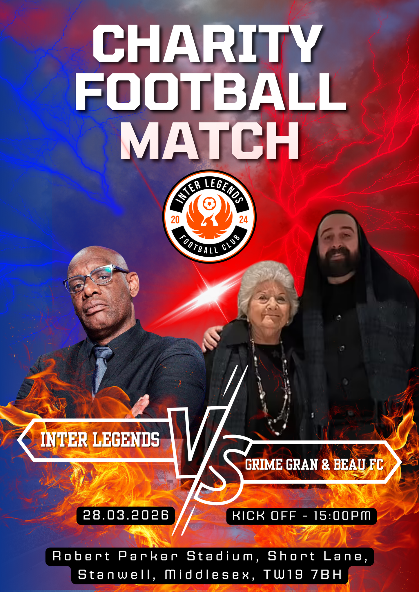Inter Legends vs Grime Gran &amp; Beau FC